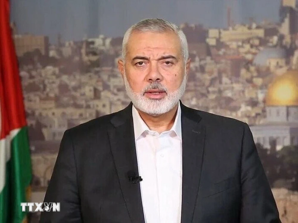 Lãnh đạo Phong trào Hồi giáo Hamas, ông Ismail Haniyeh. (Ảnh: IRNA/TTXVN)