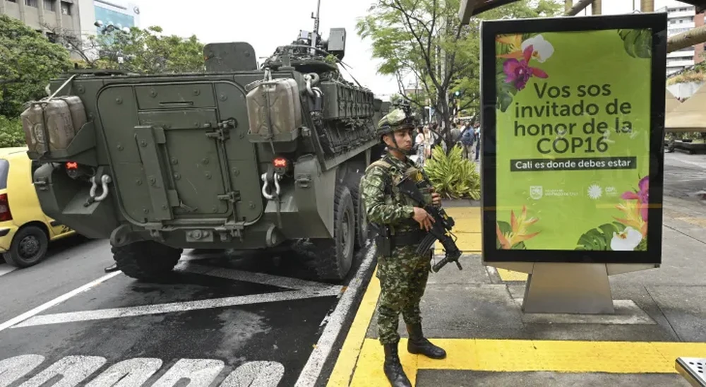 Binh sỹ Colombia. (Ảnh: AFP)