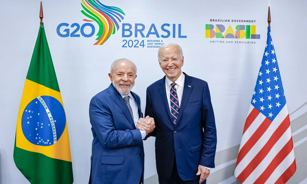 Tổng thống Mỹ Joe Biden và Tổng thống Brazil Lula da Silva. (Ảnh: Đại sứ quán Mỹ tại Brazil)