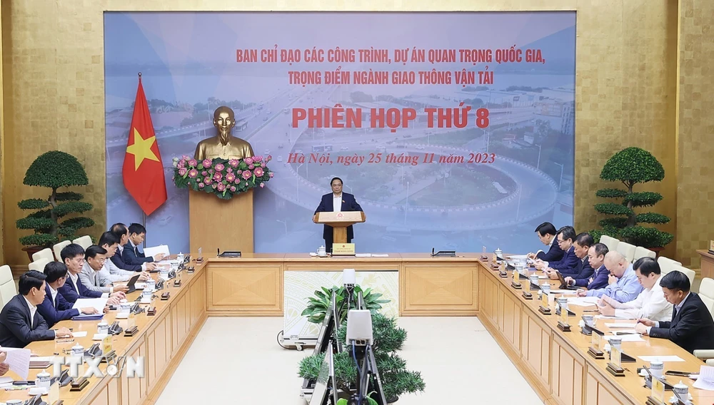 Thủ tướng Phạm Minh Chính chủ trì phiên họp. (Ảnh: Dương Giang/TTXVN) 