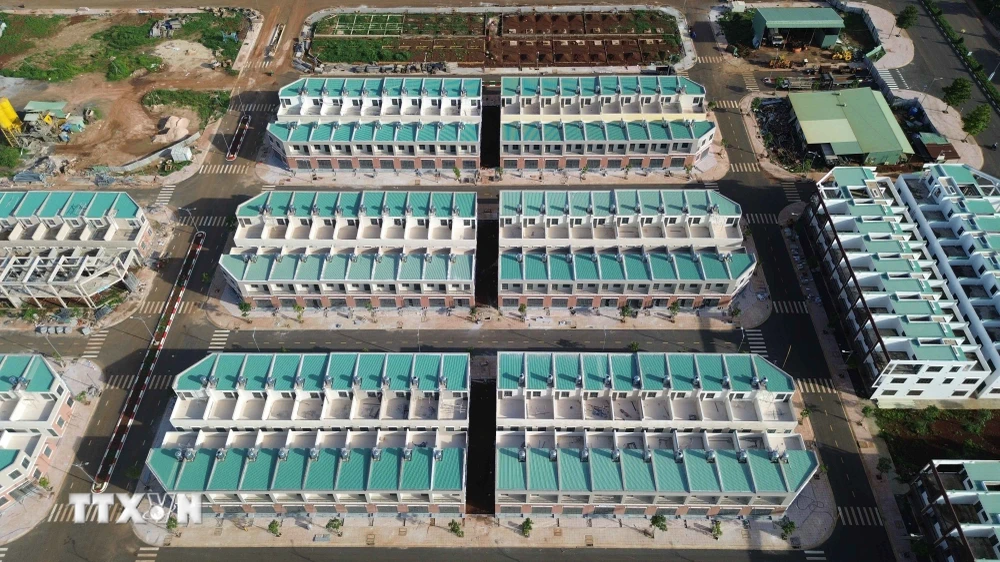 Dự án Nhà ở Xã hội tại thành phố Long Khánh (Đồng Nai) có quy mô hơn 1.000 căn hộ. (Ảnh: Công Phong /TTXVN)