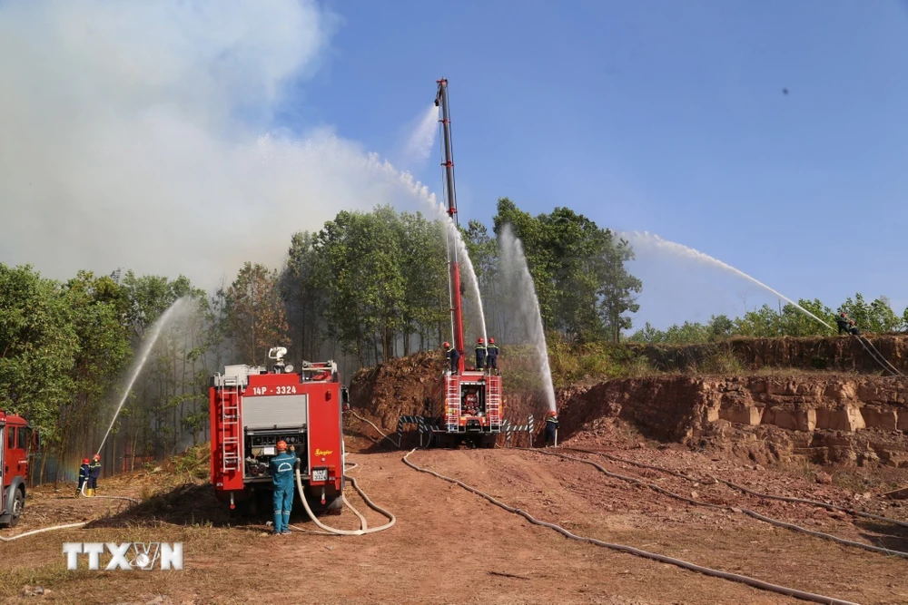 Quảng Ninh: Diễn tập nâng cao hiệu quả công tác phòng, chữa cháy rừng
