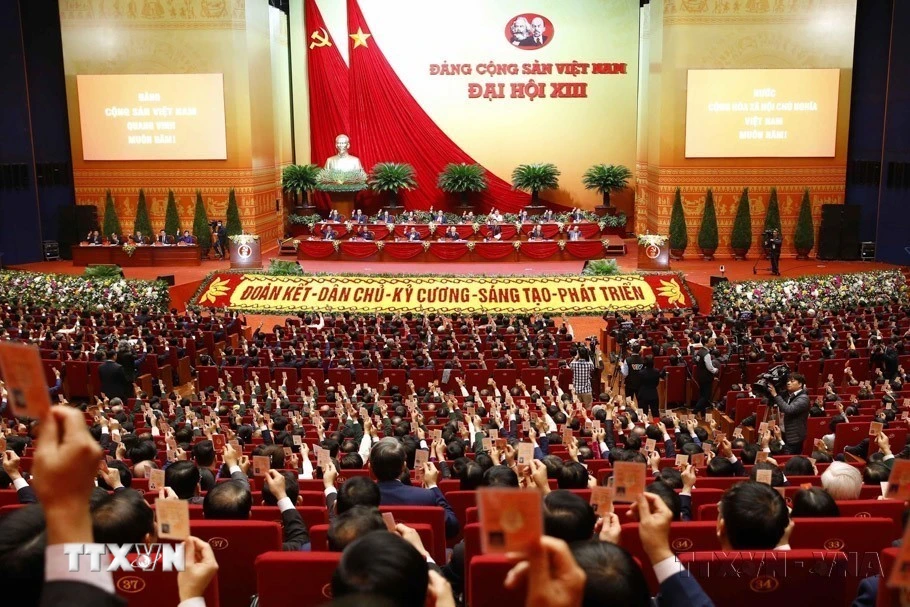 Đại hội XIII của Đảng - thống nhất "ý Đảng, lòng dân," đưa đất nước bước vào giai đoạn phát triển mới được tổ chức tại Thủ đô Hà Nội từ ngày 25/1-1/2/2021. (Nguồn: TTXVN)
