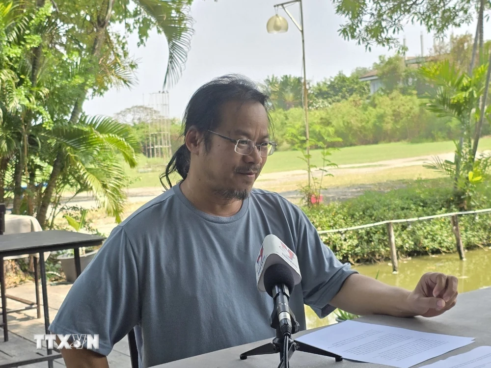Học giả Thái Lan Songrit Pongern đánh giá về các yếu tố làm nên chiến thắng Điện Biên Phủ. (Ảnh: Huy Tiến/TTXVN)