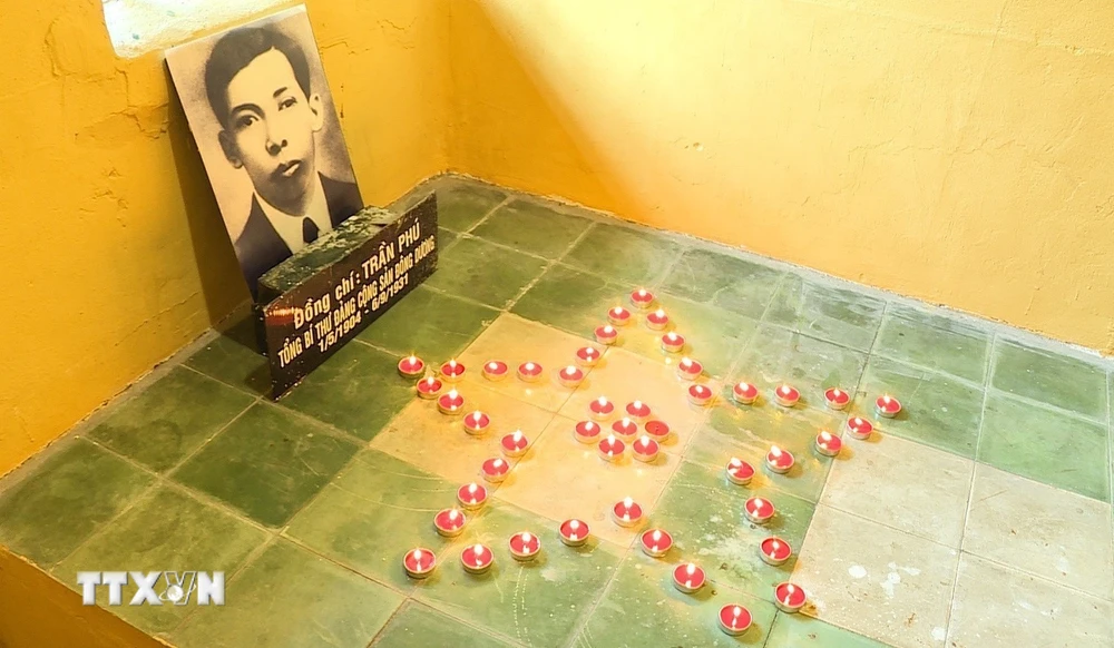 Phòng giam nơi Tổng Bí thư Trần Phú bị giam giữ và hy sinh. (Ảnh: Thu Hương/TTXVN)
