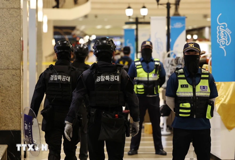 Cảnh sát Hàn Quốc. (Nguồn: Yonhap/TTXVN)
