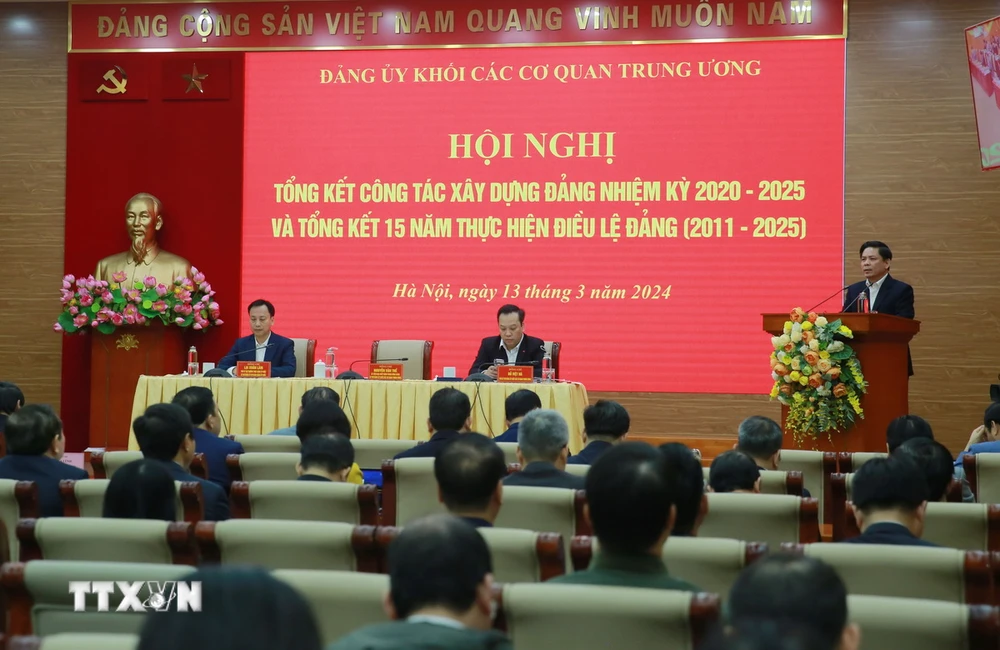 Toàn cảnh Hội nghị tổng kết công tác xây dựng Đảng nhiệm kỳ 2020-2025 của Đảng ủy Khối các cơ quan Trung ương. Ảnh minh họa. (Ảnh: Diệp Trương/TTXVN)