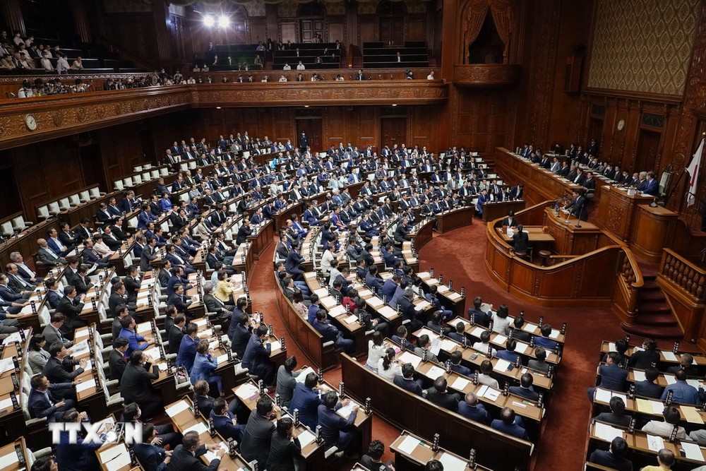 Toàn cảnh một phiên họp Quốc hội Nhật Bản ở Tokyo. (Ảnh: Kyodo/TTXVN)