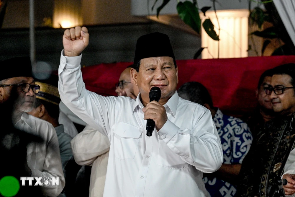 Tổng thống đắc cử Indonesia Prabowo Subianto. (Ảnh: THX/TTXVN)