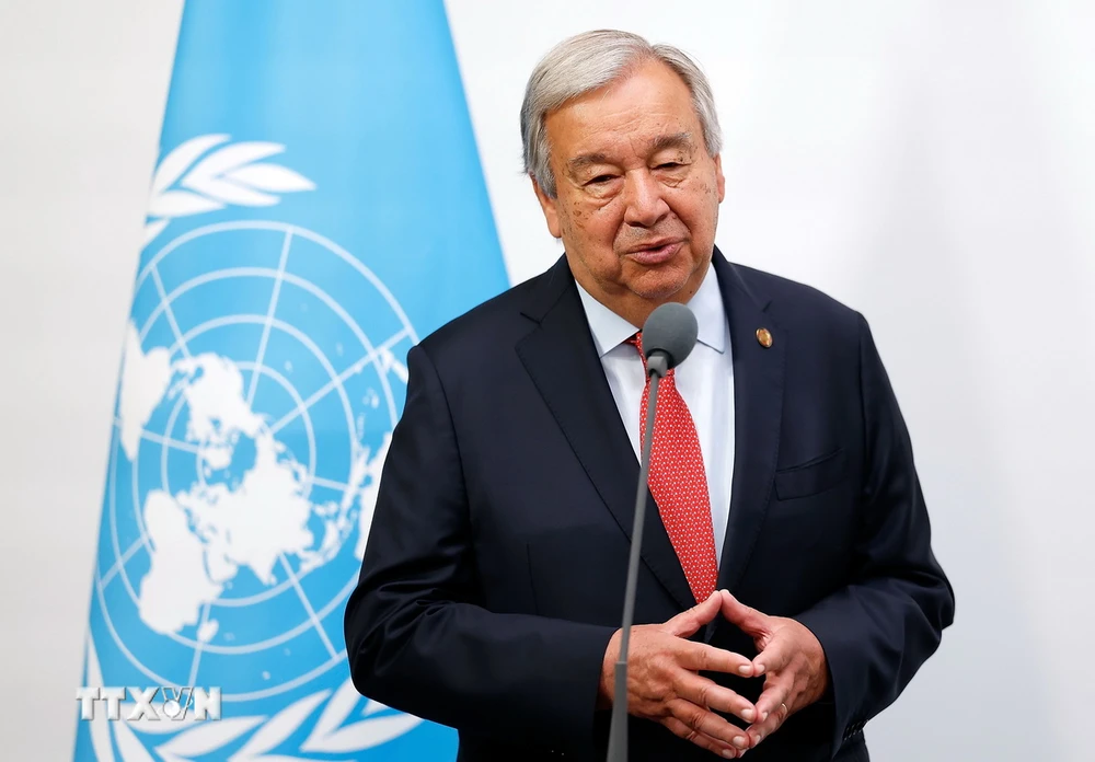 Tổng thư ký Liên hợp quốc António Guterres. (Ảnh: THX/TTXVN)