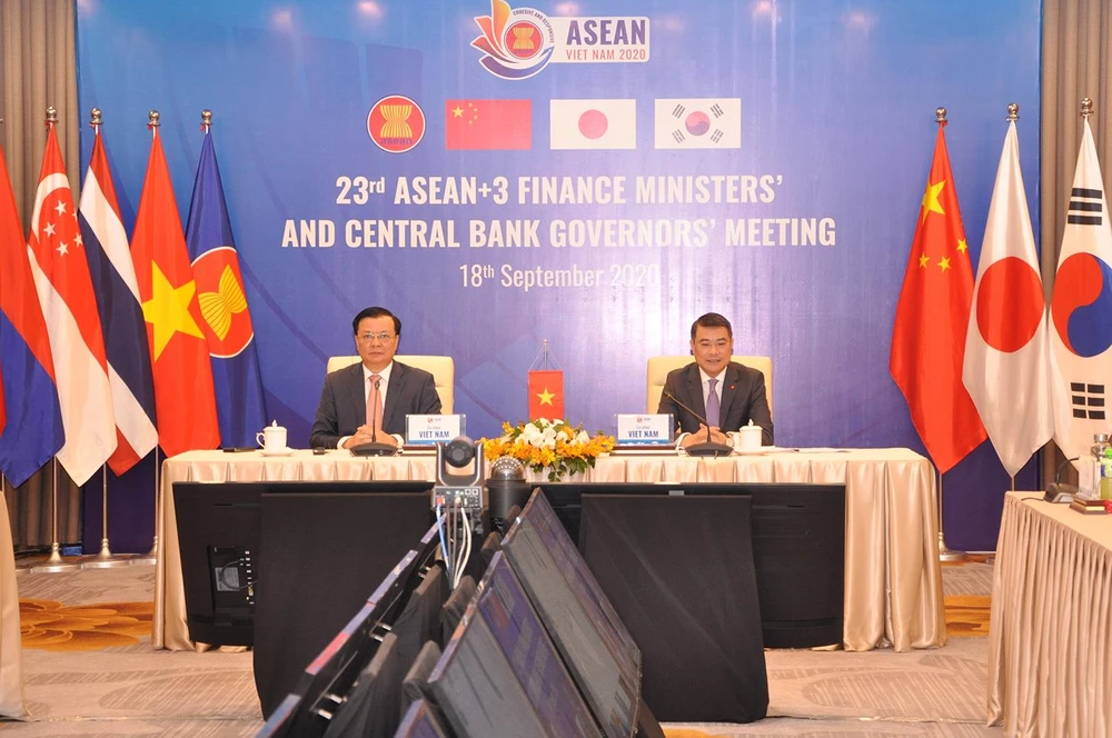 Việt Nam và Nhật Bản đồng chủ trì hội nghị Bộ trưởng Tài chính và Thống đốc Ngân hàng Trung ương ASEAN+3 lần thứ 23. (Ảnh: Vietnam+)