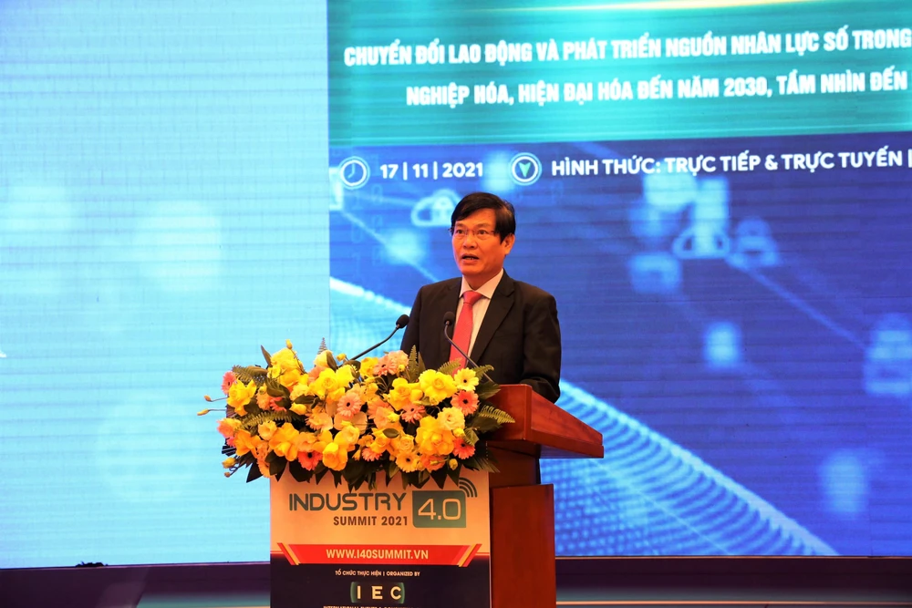 Ông Đỗ Ngọc An, Phó Trưởng Ban Kinh tế Trung ương phát biểu tại hội thảo. (Ảnh: Vietnam+)