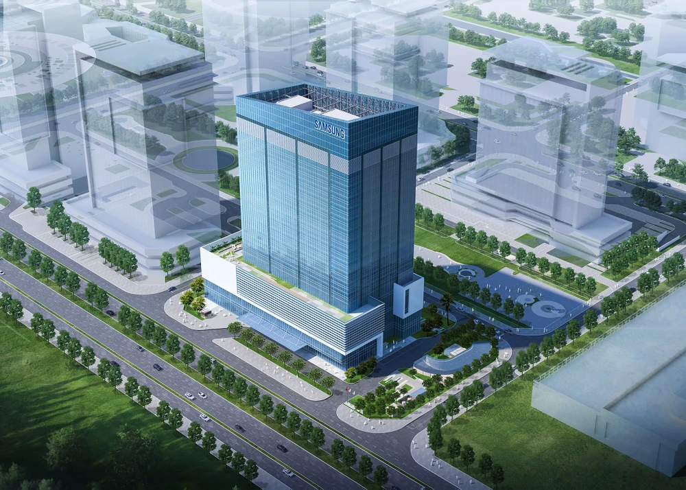 Phối cảnh Trung tâm R&D lớn nhất Đông Nam Á của Samsung đặt tại Hà Nội. (Nguồn: SS)