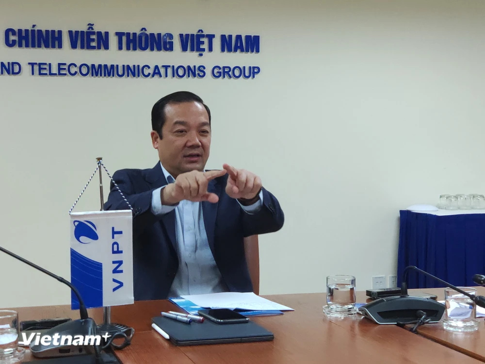 Ông Phạm Đức Long là một trong những nhân tố quan trọng trong việc thúc đẩy, dẫn dắt VNPT tái cơ cấu thành công. (Ảnh: Trung Hiền/Vietnam+)