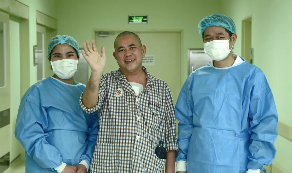 Đây là bệnh nhân ghép tim đầu tiên tại Bệnh viện Trung ương Quân đội 108. (Ảnh: PV/Vietnam+)