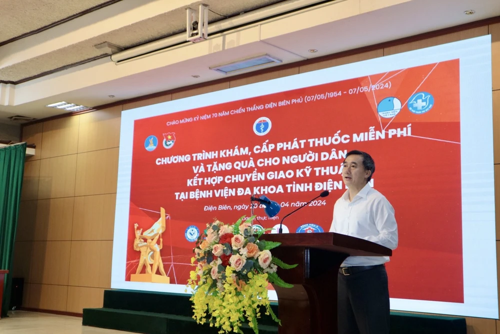 Giáo sư Trần Văn Thuấn - Thứ trưởng Bộ Y tế phát biểu tại Chương trình. (Ảnh: PV/vIETNAM+)
