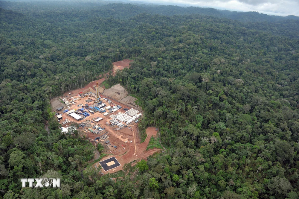 Một khoảng rừng Amazon bị phá hủy. (Nguồn: AFP/TTXVN)