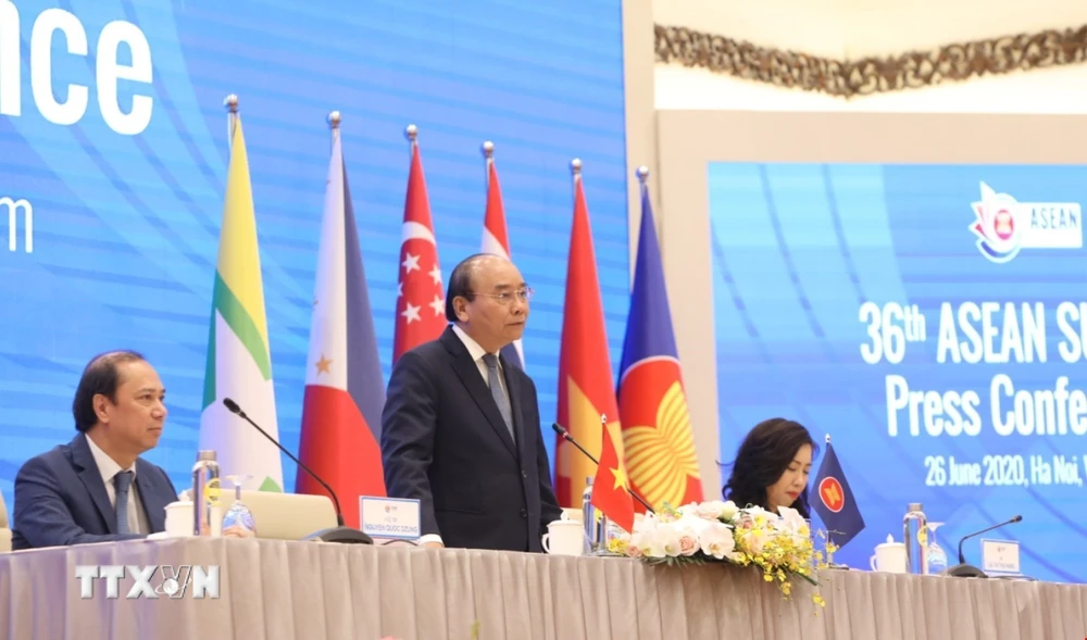 Thủ tướng Nguyễn Xuân Phúc, Chủ tịch ASEAN 2020 phát biểu. (Ảnh: TTXVN)
