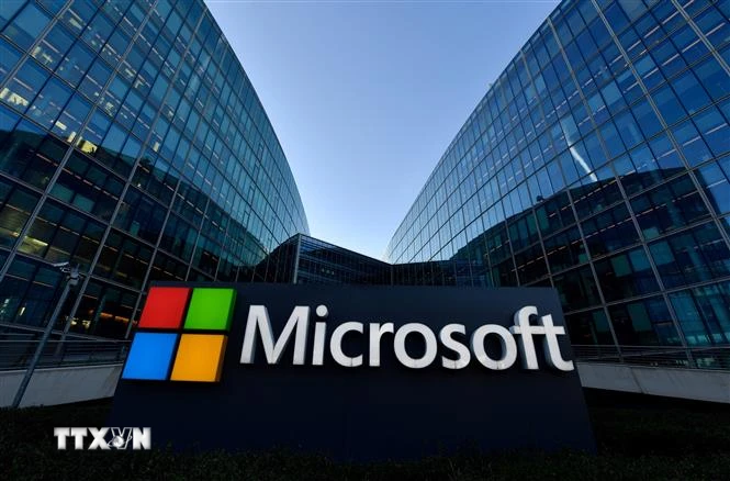 Biểu tượng Microsoft. (Ảnh: AFP/TTXVN)