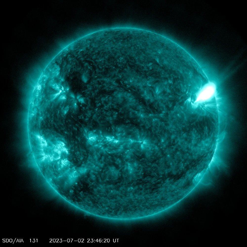 Mặt Trời đã tạo ra một luồng sáng khổng lồ vào ngày 14/12. (Nguồn: NASA)