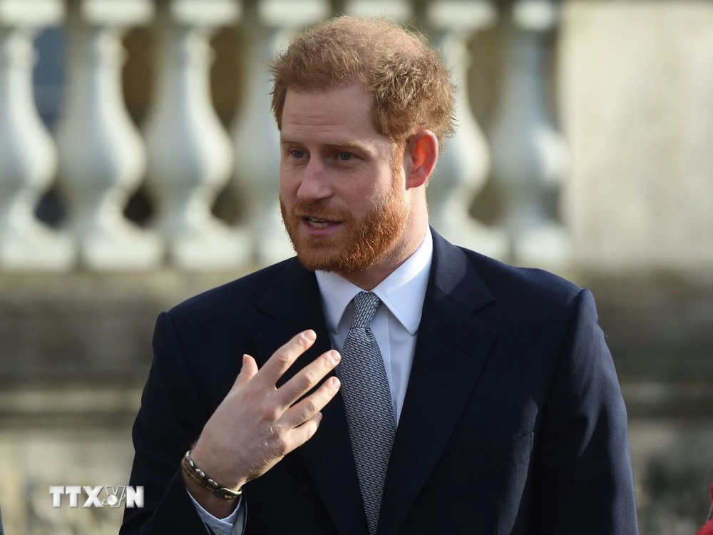 Hoàng tử Harry tại một sự kiện ở London, Anh. (Ảnh: AFP/TTXVN)