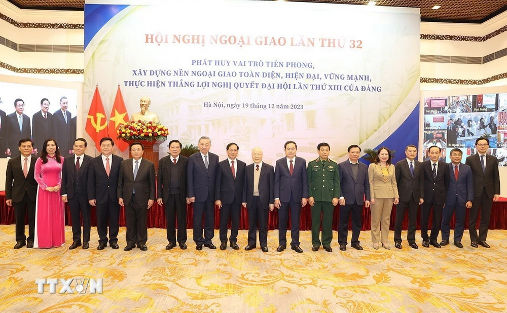 Hội nghị Ngoại giao lần thứ 32 tại thủ đô Hà Nội. (Ảnh: Trí Dũng/TTXVN)