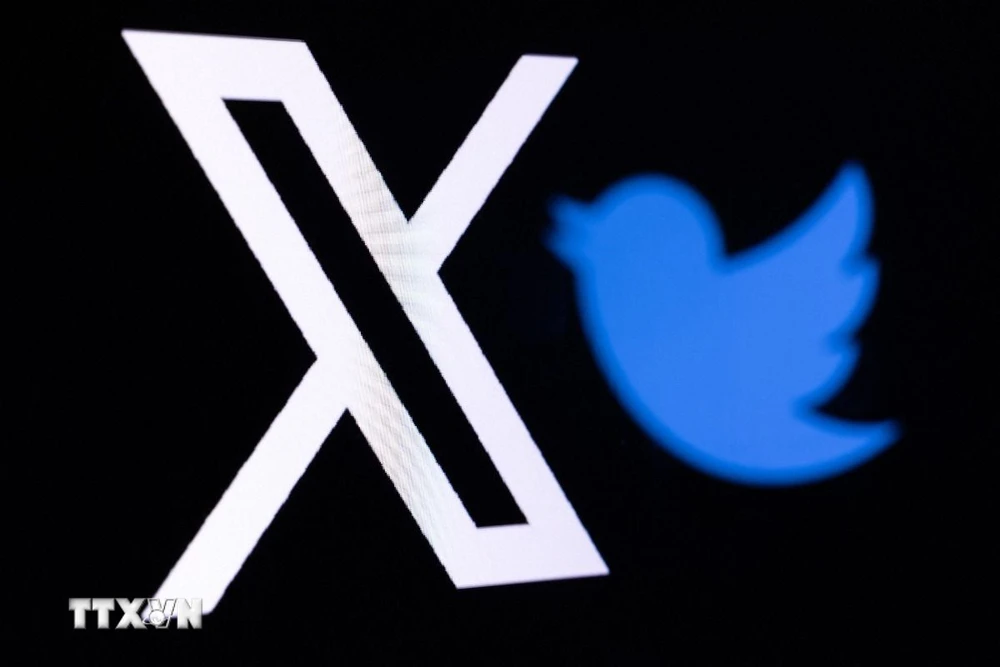 Biểu tượng của mạng xã hội X (trước đây là Twitter). (Ảnh: AFP/TTXVN)