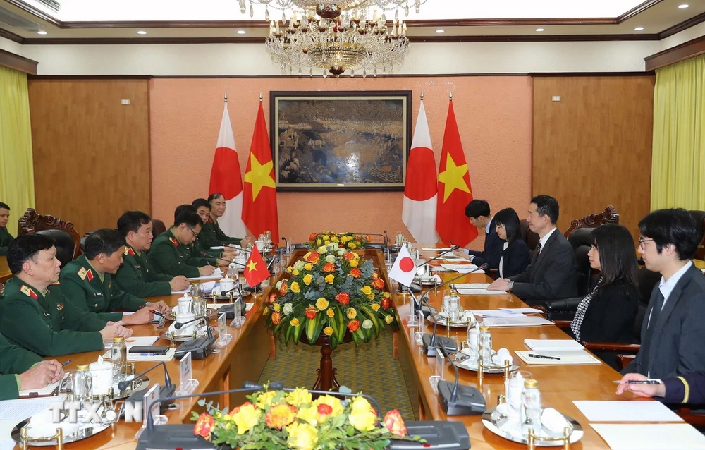 Đối thoại Chính sách quốc phòng Việt Nam-Nhật Bản lần thứ 10. (Ảnh: Trọng Đức/TTXVN)