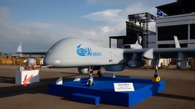Máy bay không người lái (UAV) Heron MK II của IAI. (Nguồn: Bloomberg)