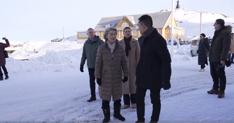 Chủ tịch EC Ursula von der Leyen và Thủ tướng Greenland Múte Bourup Egede tại Nuuk. (Nguồn: EC)