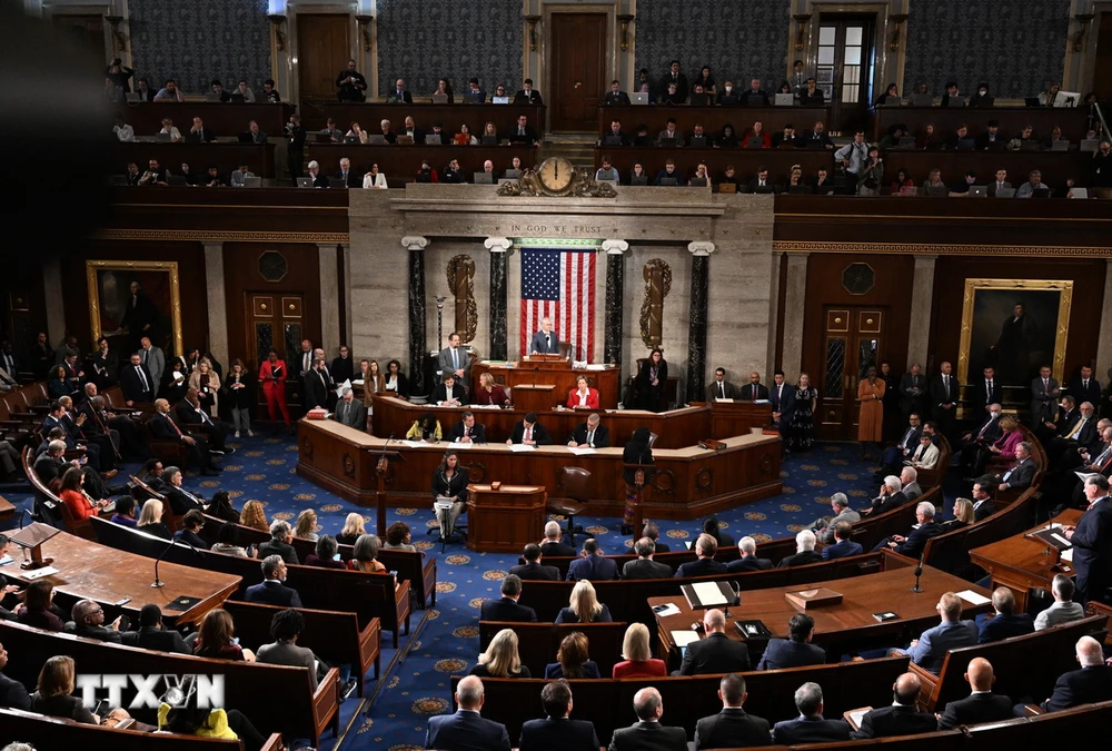 Toàn cảnh phiên họp Hạ viện Mỹ tại Washington, DC. (Ảnh: AFP/TTXVN) 