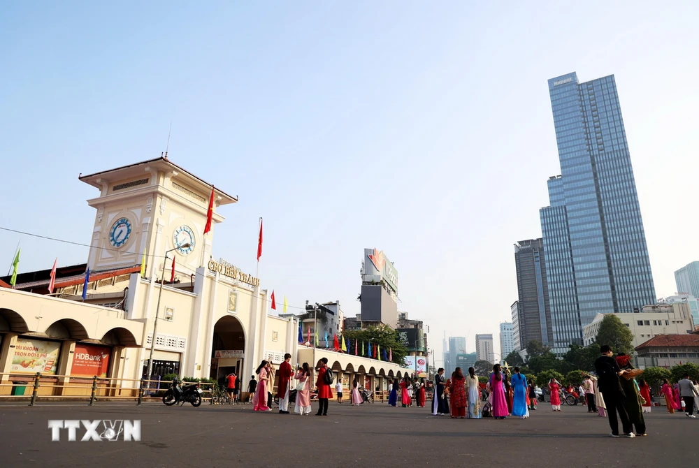 Trung tâm Thành phố Hồ Chí Minh. (Ảnh: Hồng Đạt/TTXVN)