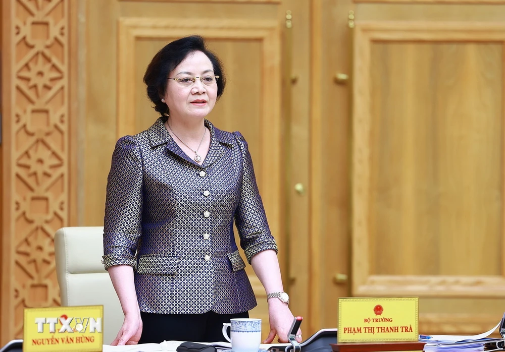 Bộ trưởng Bộ Nội vụ Phạm Thị Thanh Trà phát biểu. (Ảnh: Dương Giang/TTXVN)