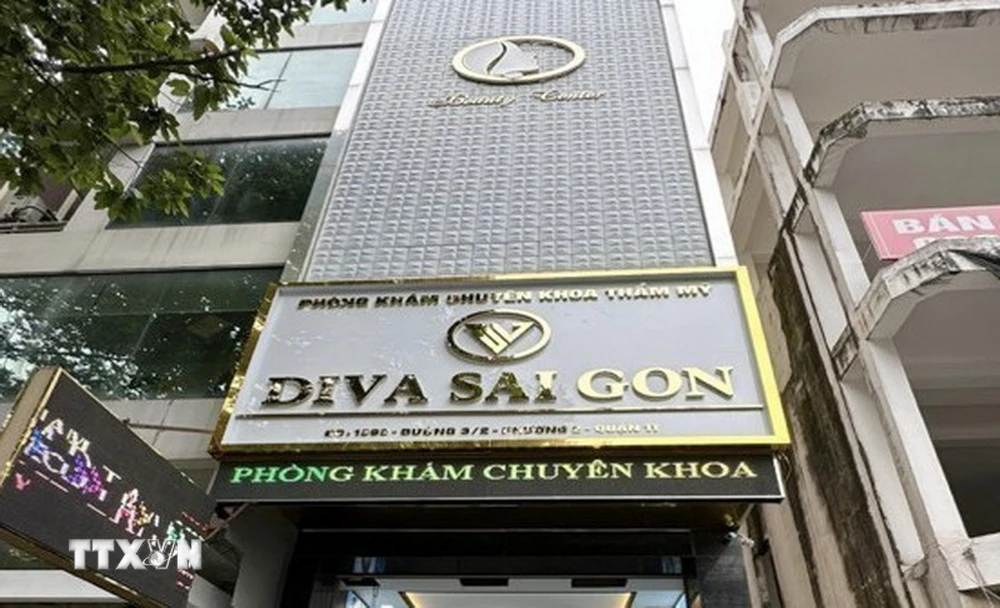 Phòng khám thẩm mỹ Diva Sài Gòn tại 1390 đường 3 Tháng 2, Phường 2, Quận 11, Thành phố Hồ Chí Minh, trốn tránh trách nhiệm khi khách hàng bị tai biên sau phẫu thuật. (Ảnh: TTXVN phát)