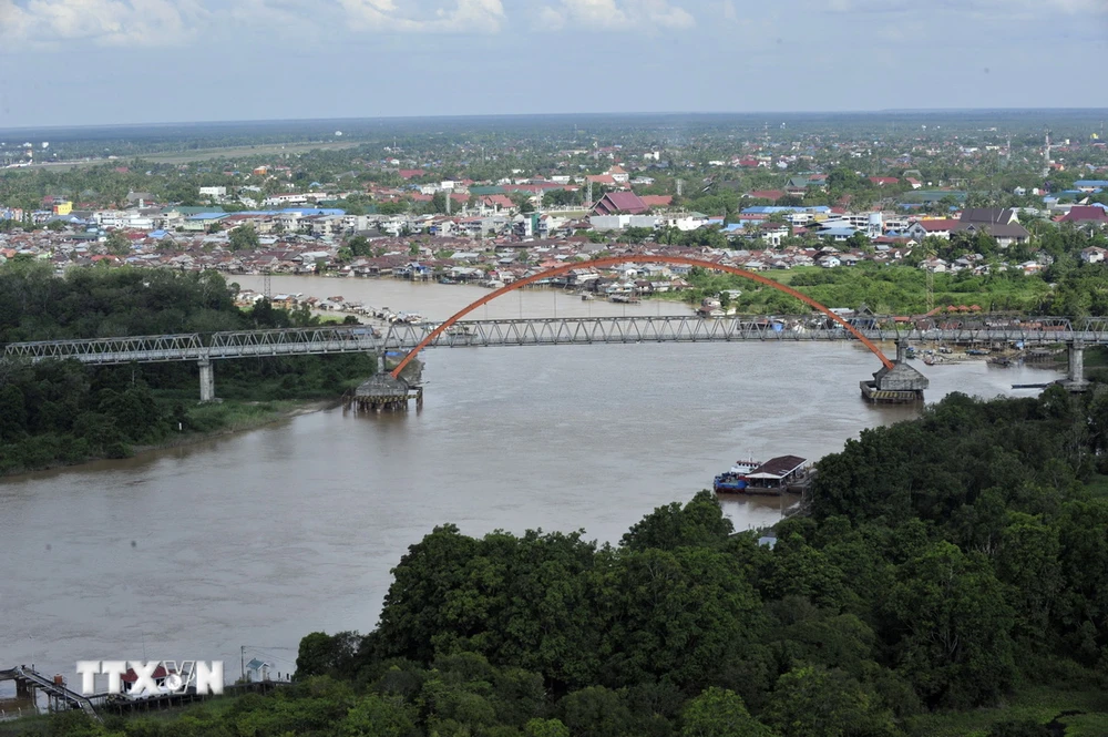 Một góc tỉnh Trung Kalimantan trên đảo Borneo, nơi xây dựng thủ đô mới của Indonesia. (Ảnh: AFP/TTXVN)