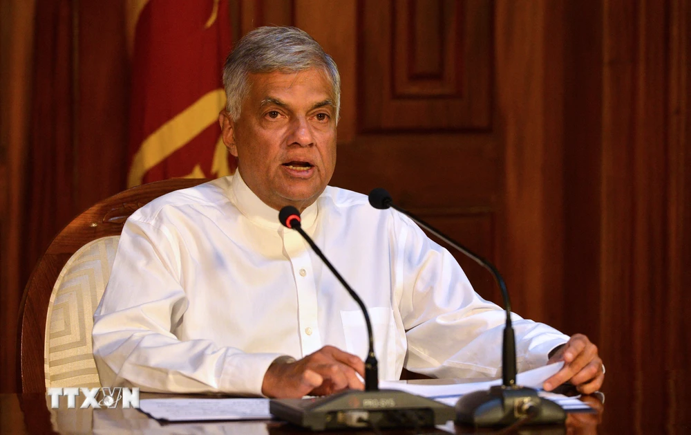 Tổng thống Sri Lanka Ranil Wickremesinghe. (Ảnh: AFP/TTXVN)