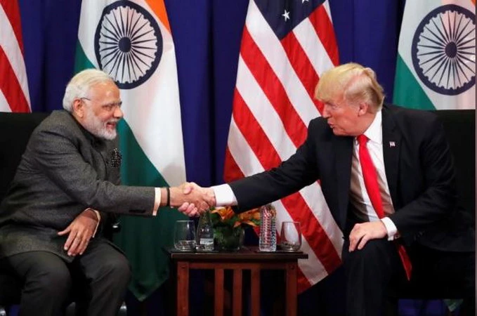 Tổng thống Mỹ Donald Trump và Thủ tướng Ấn Độ Narendra Modi. (Nguồn: Reuters)