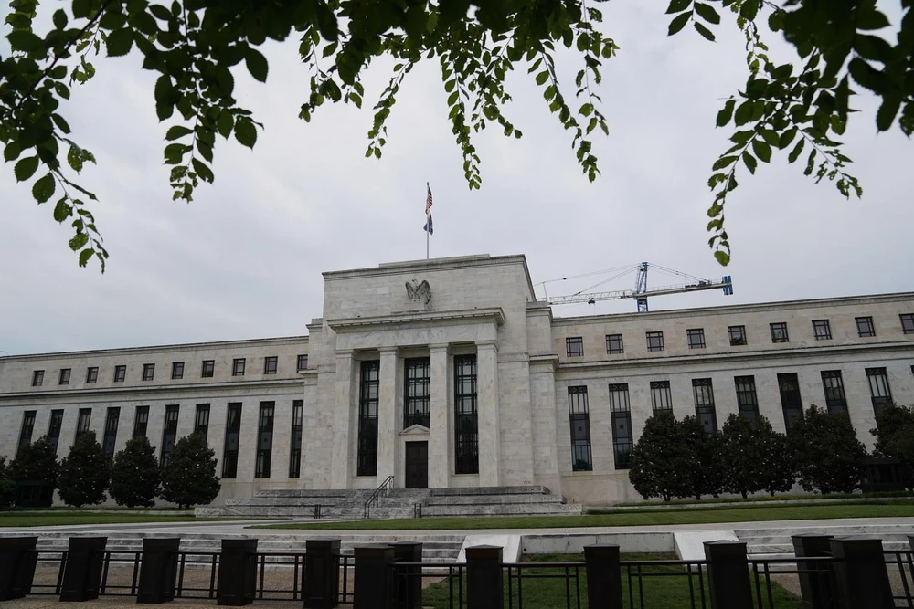 Trụ sở Ngân hàng Dự trữ liên bang Mỹ (Fed) ở Washington, DC. (Ảnh: THX/TTXVN)