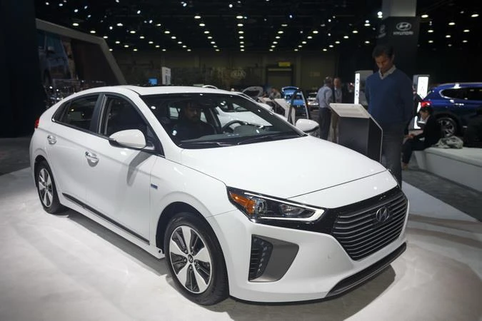 Mẫu xe của hãng Hyundai được giới thiệu tại Triển lãm ôtô quốc tế Bắc Mỹ ở Detroit của Mỹ. (Ảnh: THX/TTXVN)