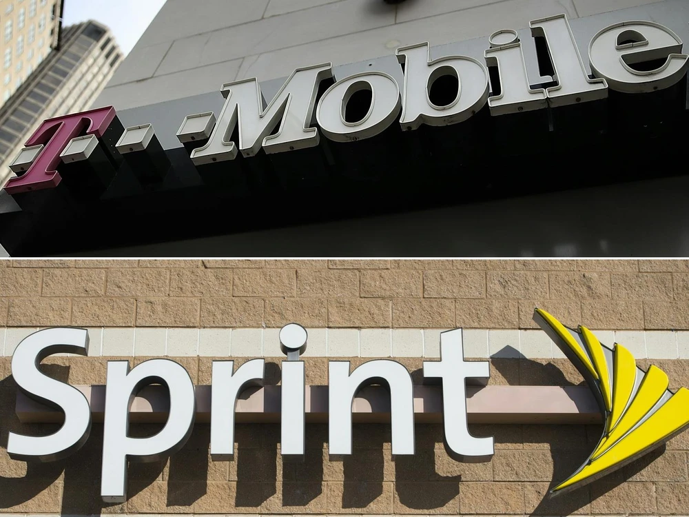 Biểu tượng Sprint và T-Mobile. (Ảnh: AFP/TTXVN)