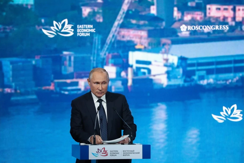 Tổng thống Nga Vladimir Putin. (Ảnh: Duy Trinh/TTXVN)