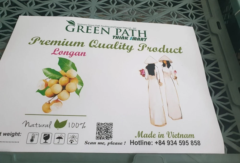 Quả nhãn là loại trái cây thứ 4 của Việt Nam được Australia cấp phép nhập khẩu, sau quả vải, xoài và thanh long. (Ảnh: TTXVN phát)