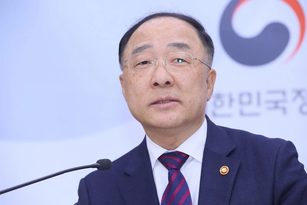 Bộ trưởng Tài chính Hàn Quốc Hong Nam-ki. (Ảnh: Yonhap/TTXVN)