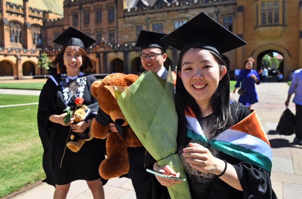 Sinh viên nước ngoài tại trường đại học Sydney của Australia. (Ảnh: AFP/TTXVN)