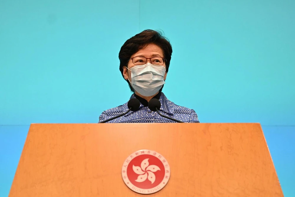 Trưởng Đặc khu hành chính Hong Kong (Trung Quốc) Lâm Trịnh Nguyệt Nga. (Ảnh: AFP/TTXVN)