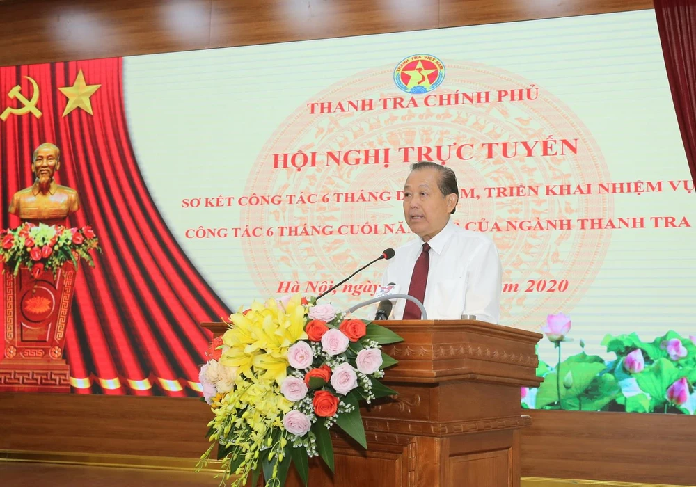 Phó Thủ tướng Thường trực Chính phủ Trương Hòa Bình phát biểu chỉ đạo Hội nghị. (Ảnh: Doãn Tấn/TTXVN)
