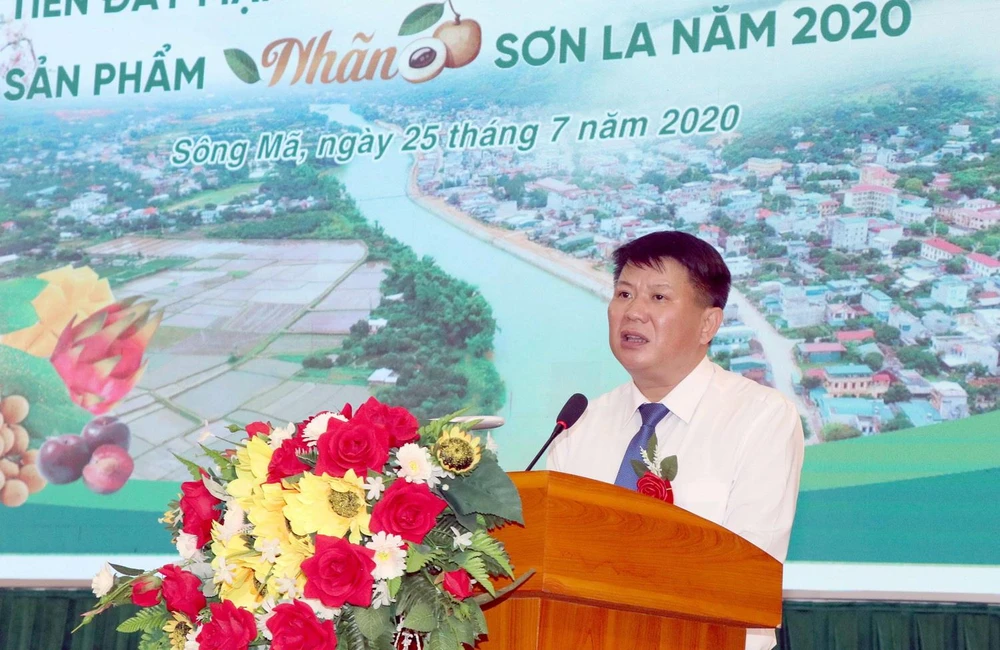 Ông Lò Minh Hùng, Phó Chủ tịch UBND tỉnh Sơn La phát biểu. (Ảnh: Quang Quyết/TTXVN)