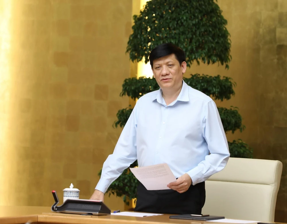 Quyền Bộ trưởng Bộ Y tế Nguyễn Thanh Long. (Ảnh: Văn Điệp/TTXVN)