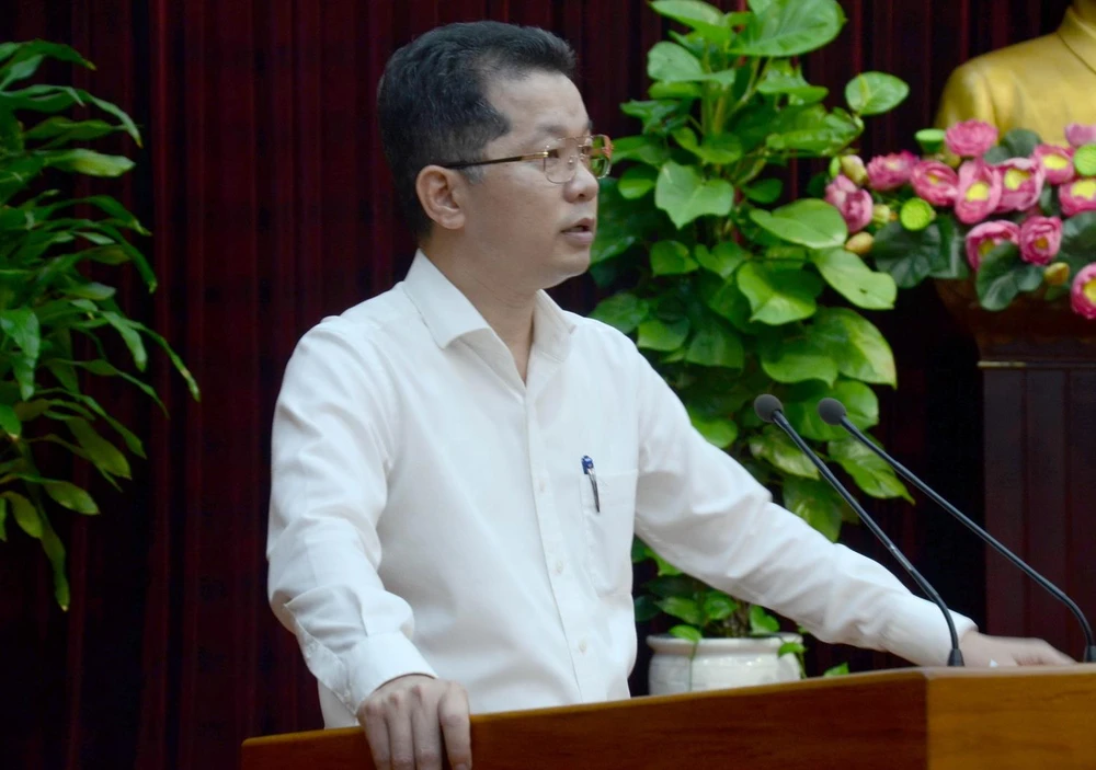 Phó bí thư thường trực Thành ủy Đà Nẵng Nguyễn Văn Quảng. (Ảnh: Quốc Dũng/TTXVN)