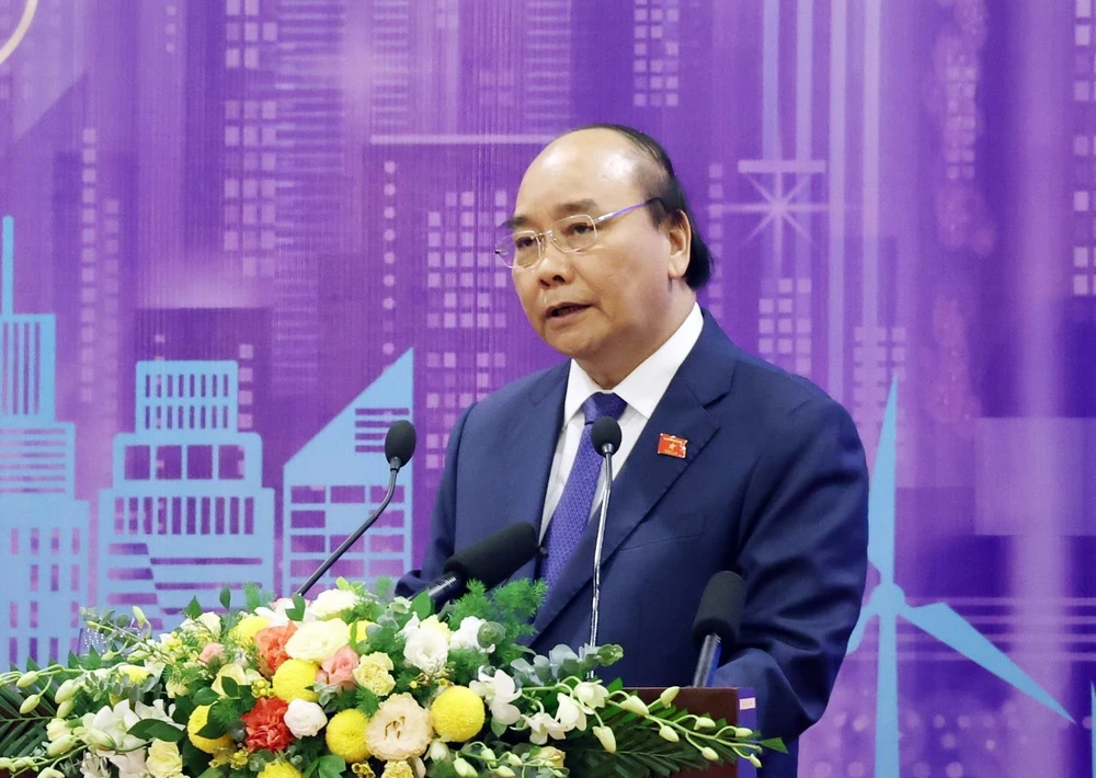 Thủ tướng Nguyễn Xuân Phúc, Chủ tịch ASEAN 2020 phát biểu tại diễn đàn. (Ảnh: Thống Nhất/TTXVN)